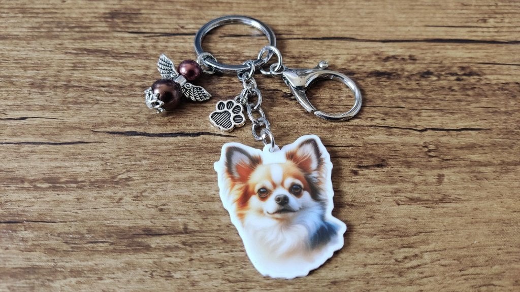 Sleutelhanger Chihuahua groot met beschermengeltje, Overige merken, Verzenden, Nieuw, Overige typen