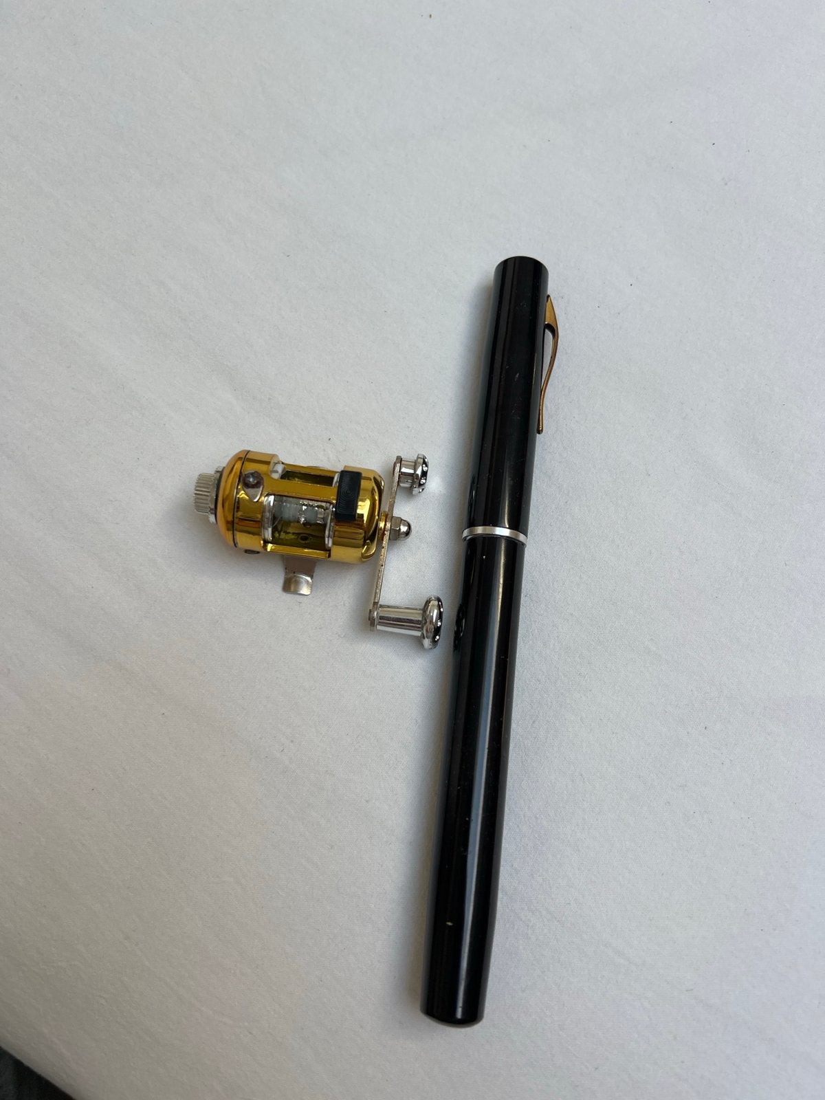 Mini Pen Hengel en Molen Set - Compact en Draagbaar, Watersport en Boten, Ophalen of Verzenden, Nieuw, Complete hengel