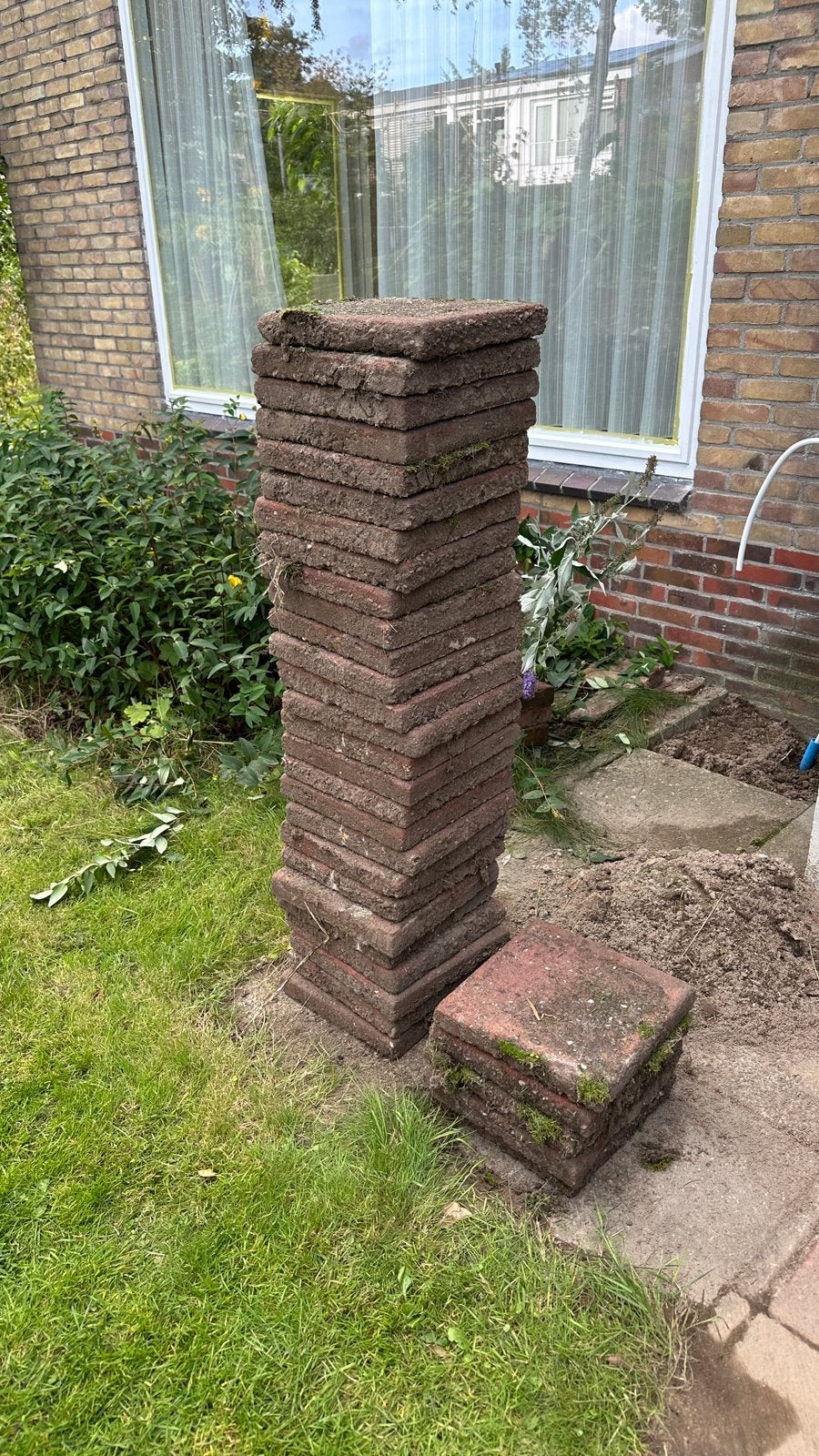 Stoeptegels 32 stuks, Tuin en Terras, Ophalen, Zo goed als nieuw, Beton, Overige typen