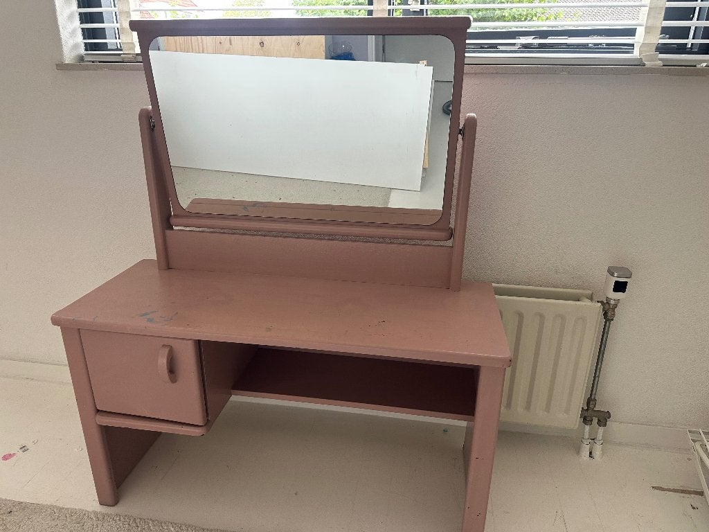 Make up tafel met spiegel, Huis en Inrichting, Ophalen, Gebruikt, 100 tot 150 cm, 100 tot 150 cm
