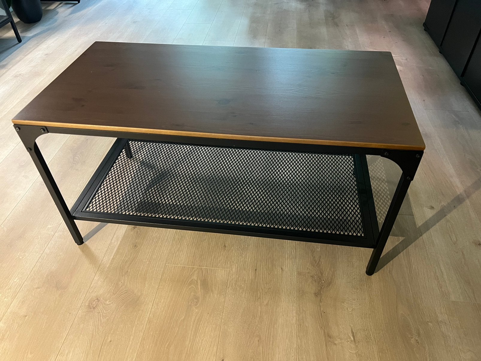 IKEA FJÄLLBO salontafel, zwart, 90x46 cm, Ophalen, 100 tot 150 cm, 50 tot 100 cm, Zo goed als nieuw