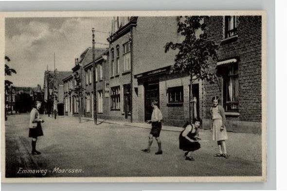 Maarssen Emmaweg spelende kinderen uitg HMK, Verzenden, 1940 tot 1960, Ongelopen, Utrecht
