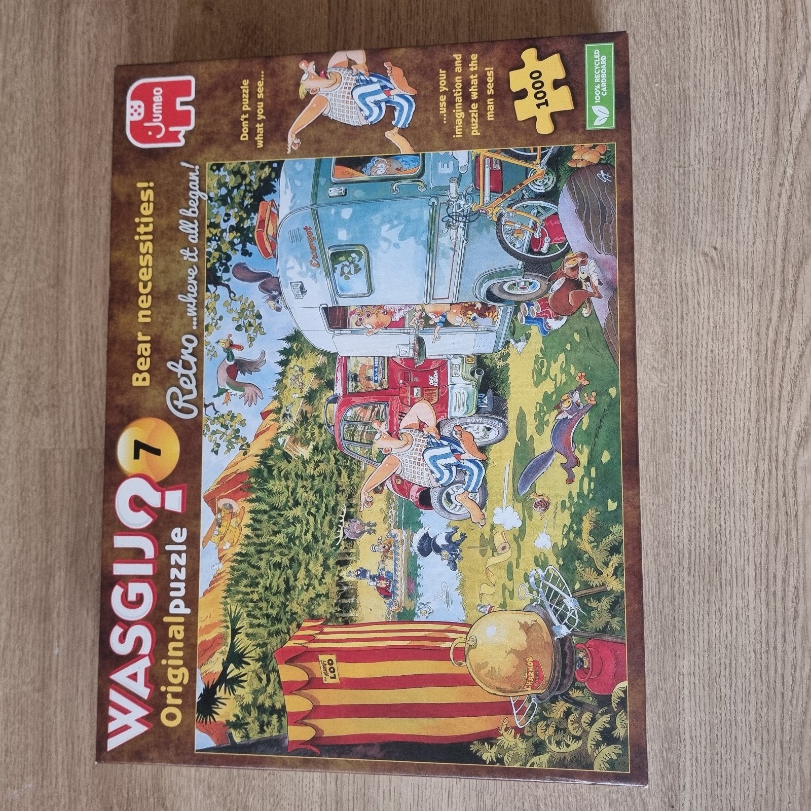 Wasgij Original 7: Bear Necessities! Retro 1000 stukjes, Een of twee spelers, Ophalen of Verzenden, Gebruikt, Jumbo