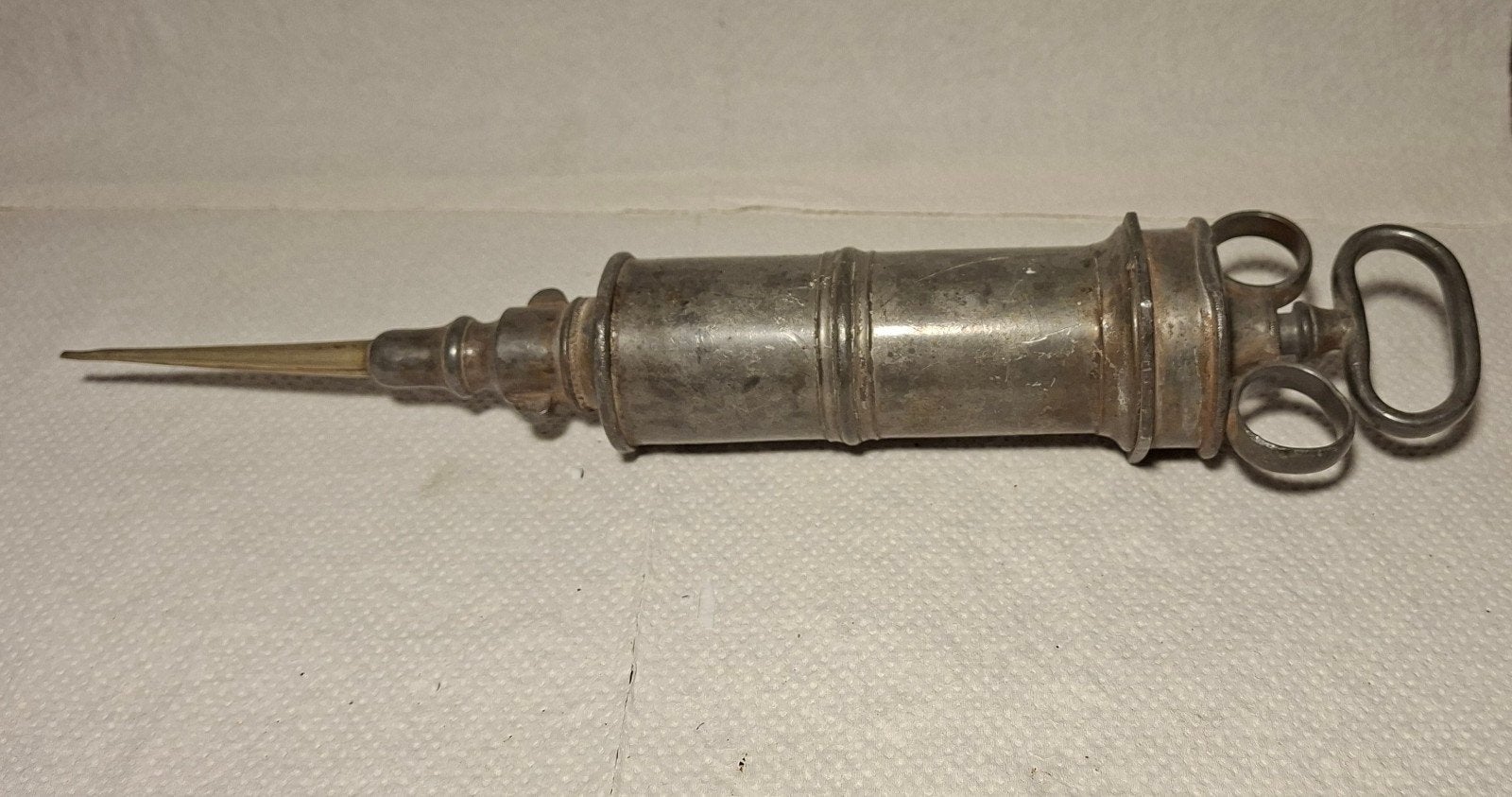 een antieke tinnen klisteerspuit of lavementspuit 1850, Ophalen of Verzenden