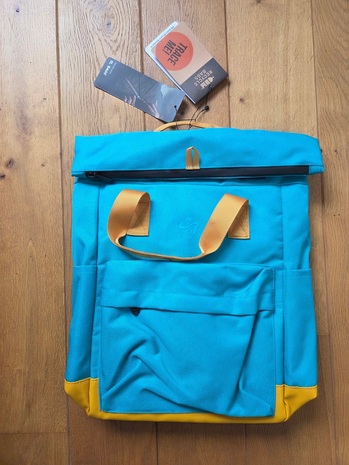 Nieuw! Rugzak/ fietstas SL bags petrol oker kleuren, Overige merken, Verzenden, 25 tot 40 cm, Nieuw