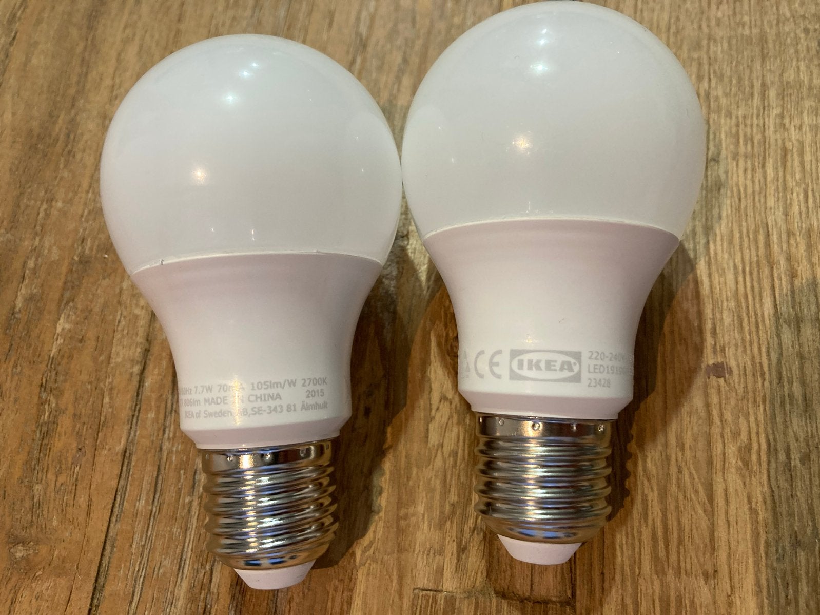IKEA LED Lamp E27 7.7W (70W equivalent) Warm Wit, Led-lamp, 60 watt of meer, Zo goed als nieuw, IKEA