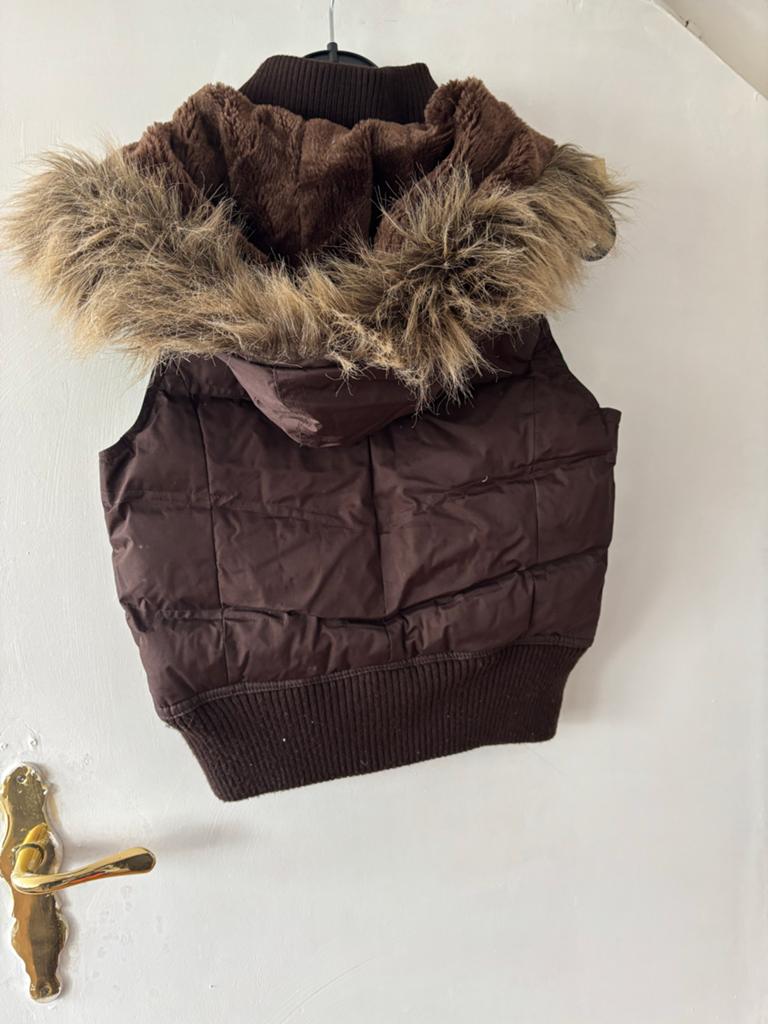 Miss Posh Bodywarmer met Bontkraag - Maat S, Ophalen of Verzenden, Gedragen, Maat 36 (S), Bruin