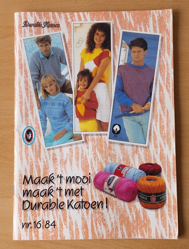 Maak 't Mooi, Maak 't met Durable Katoen! - nr.16 /1984, Gebruikt, Breien of Haken, Patroon of Boek, Nvt