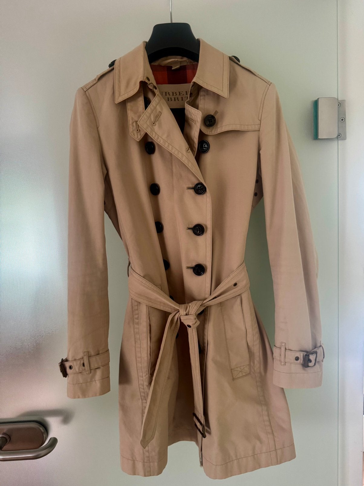 Burberry Brit trenchcoat, Ophalen of Verzenden, Gedragen, Maat 36 (S), Beige