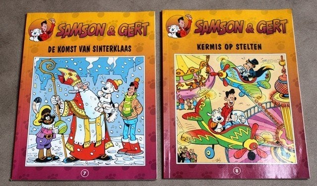 2 Strips van Samson & Gert (nrs. 7 + 8), Boeken, Gelezen, Samson, Ophalen of Verzenden, Meerdere stripboeken