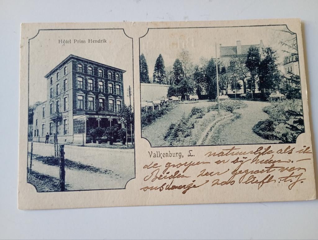 Valkenburg Hotel Prins Hendrik 1909, Ophalen of Verzenden, Voor 1920, Gelopen, Limburg