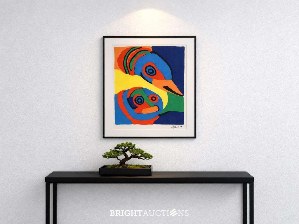 Karel Appel | Oiseau et Personnage (1971) | kleurenlitho 105, Ophalen