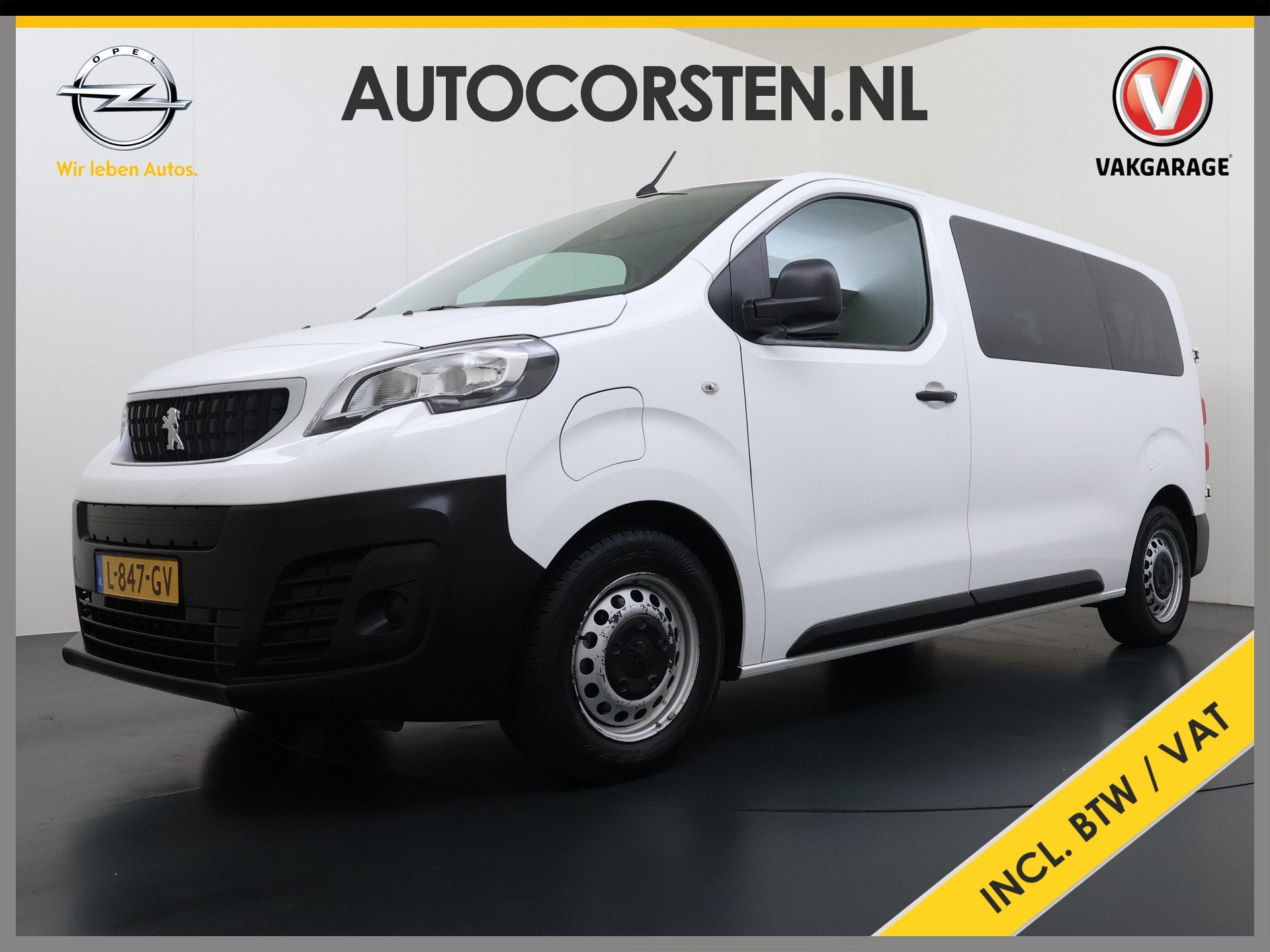 Peugeot e-Expert Automaat 50kWh Incl Btw SOH 92% 9-Persoons, Auto's, Peugeot, 1987 kg, Gebruikt, Overige carrosserieën, Origineel Nederlands
