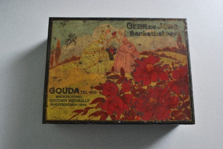Oud blik uit Gouda, Verzamelen, Blikken, Ophalen of Verzenden, Gebruikt, Overige