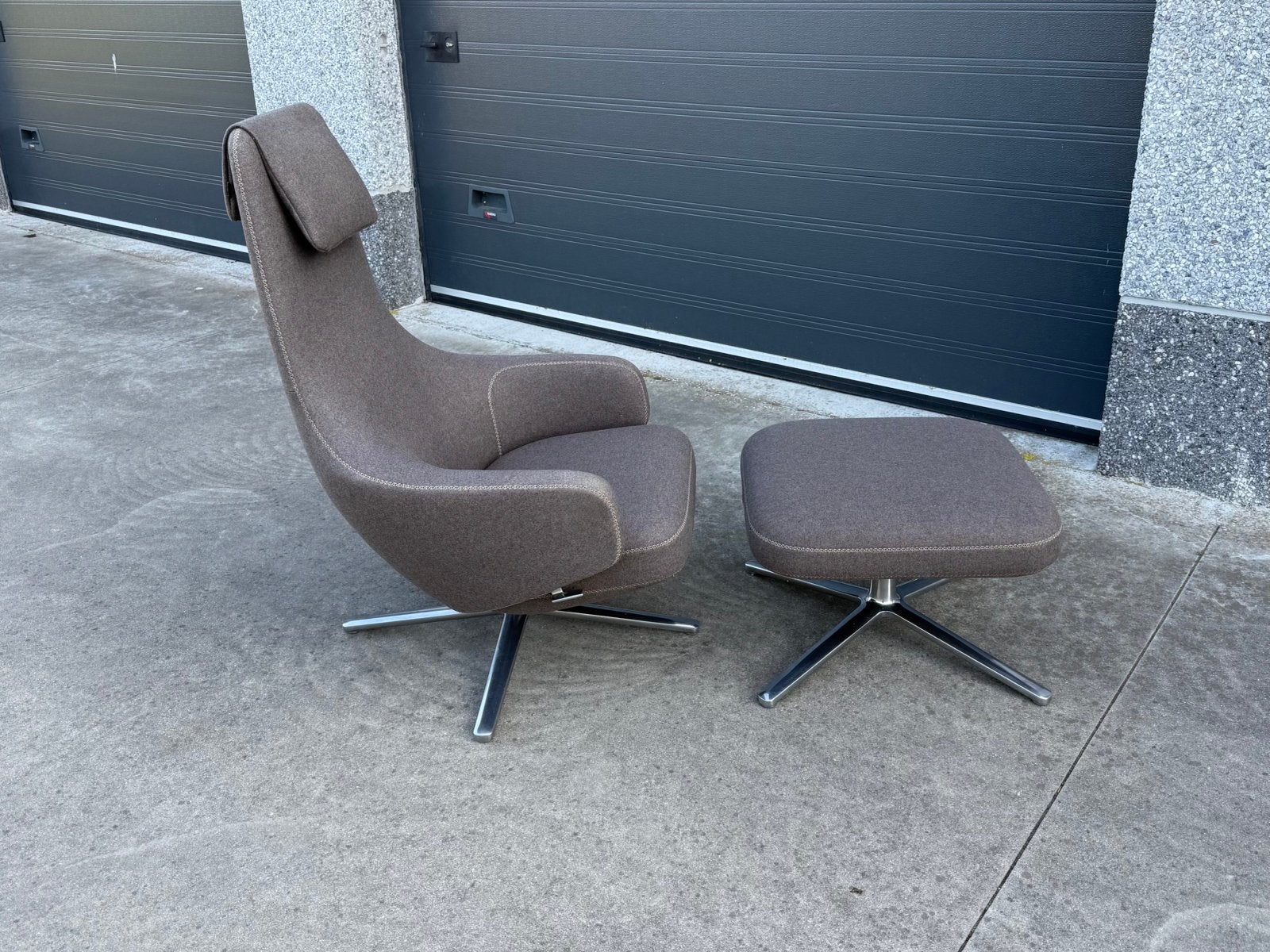 Vitra Repos & Ottoman, Huis en Inrichting, Fauteuils, Vitra Artifort Cassina Fritz Hansen Eames Gispen Pastoe Hay, 75 tot 100 cm