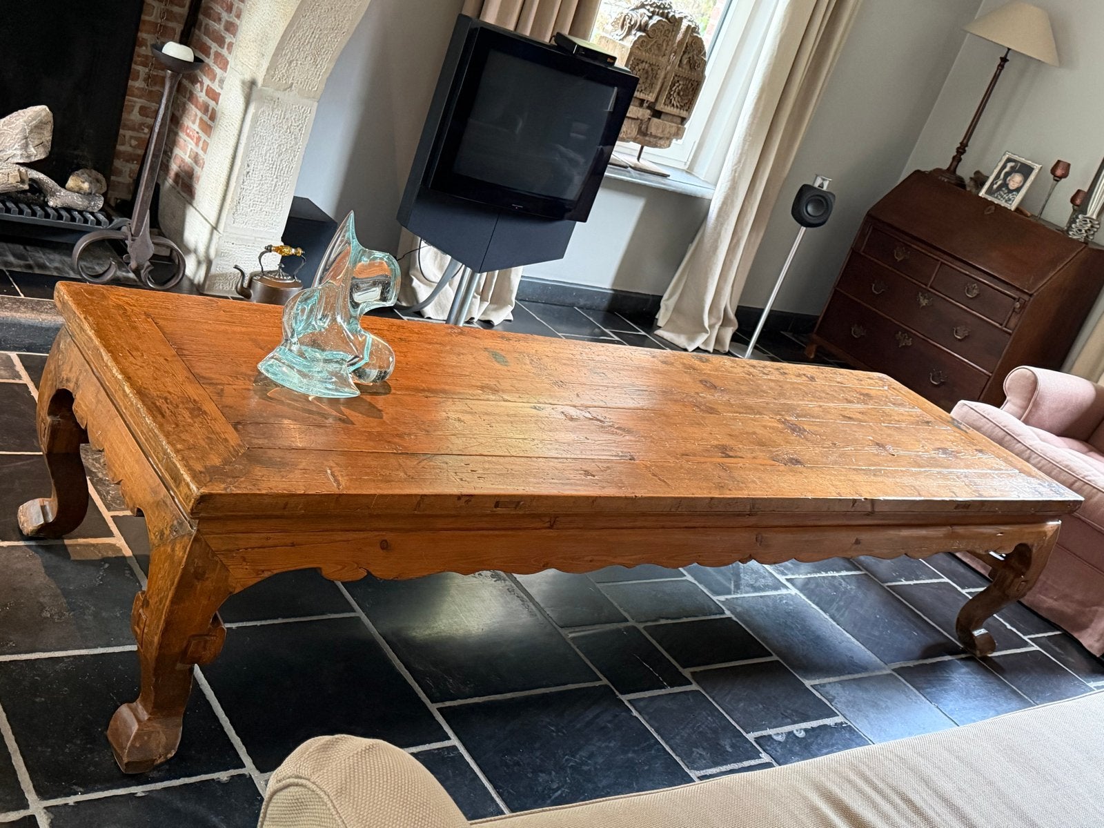 Antieke Chinese Salontafel - Massief Hout, Ophalen