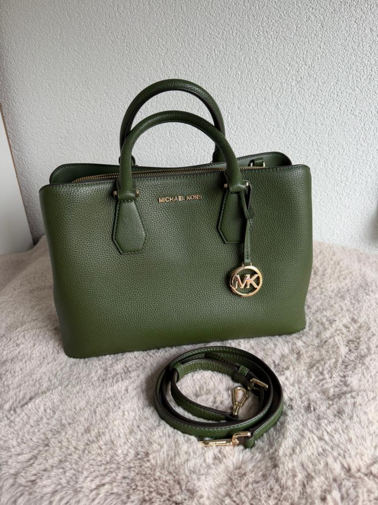 Michael Kors, handtas, Ophalen of Verzenden, Zo goed als nieuw, Groen, Handtas