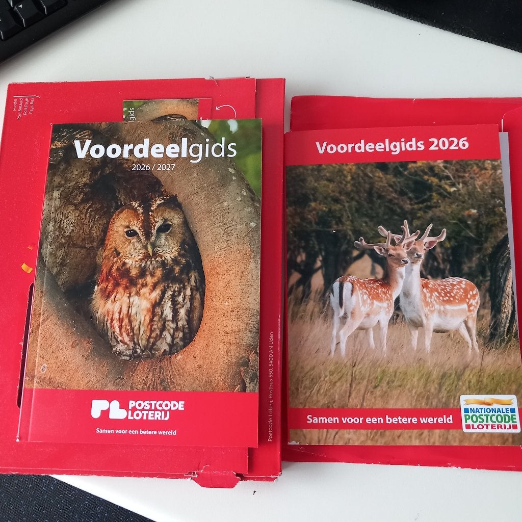 2x Postcodeloterij voordeelgids, Eén persoon, Overige soorten