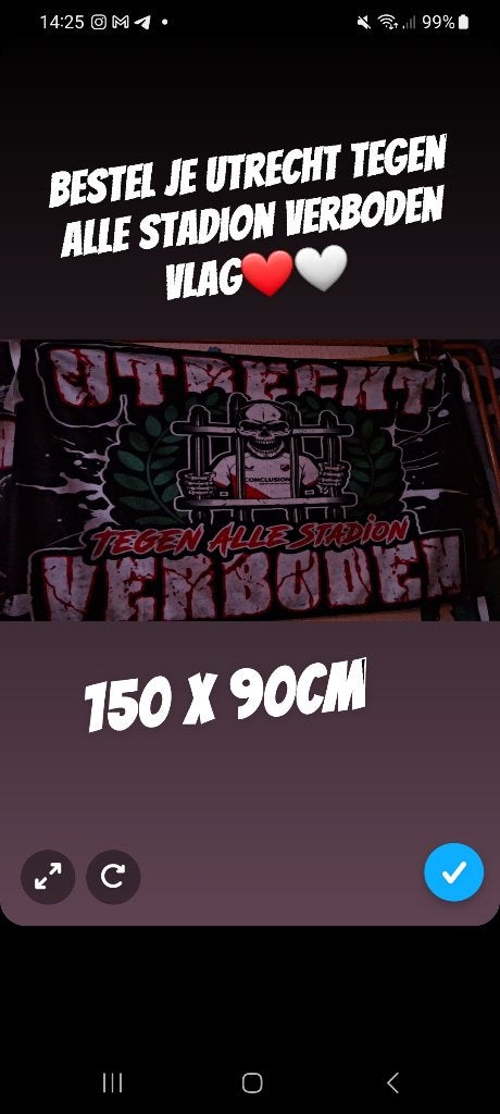 Fc utrecht Vlag, Ophalen of Verzenden, Nieuw, F.C. Utrecht, Overige typen