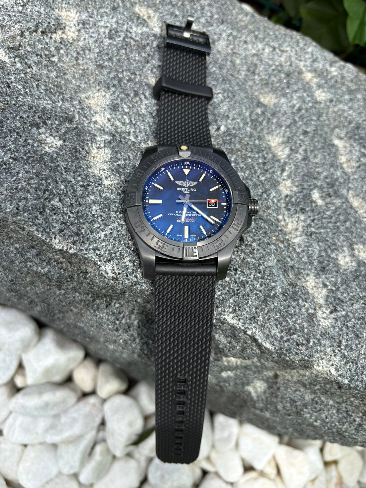 Mooie Breitling V17310 Avenger Blackbird Titanium 48, Ophalen of Verzenden, Zo goed als nieuw, Breitling