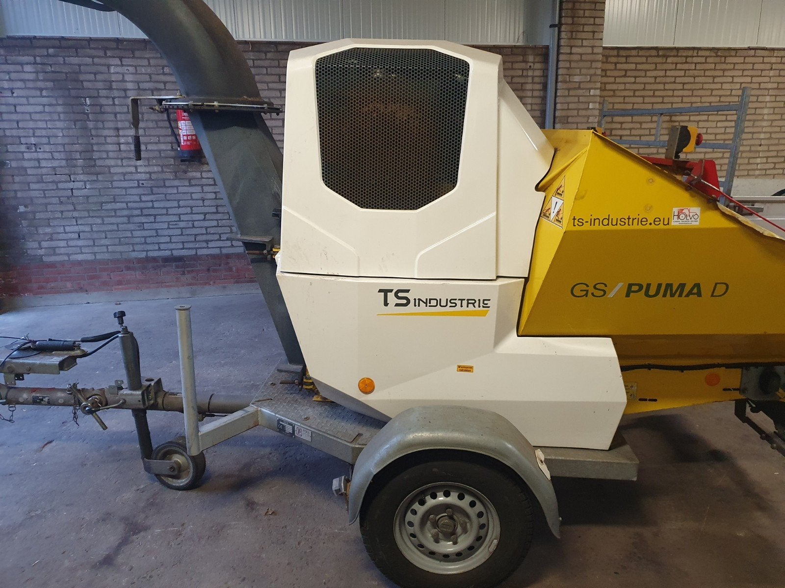 Ts industrie gs puma d houtversnipperaar, Ophalen