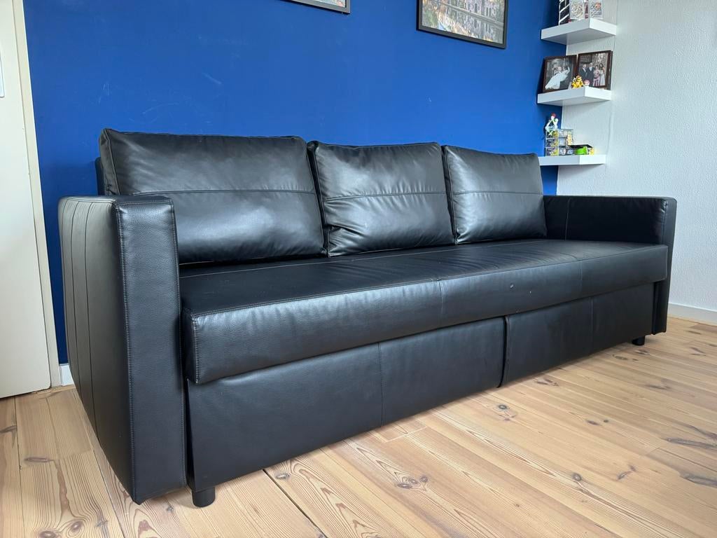 Nieuwe IKEA Friheten 3-zits slaapbank met opbergruimte -, Ophalen, Zwart, Tweepersoons, Zo goed als nieuw