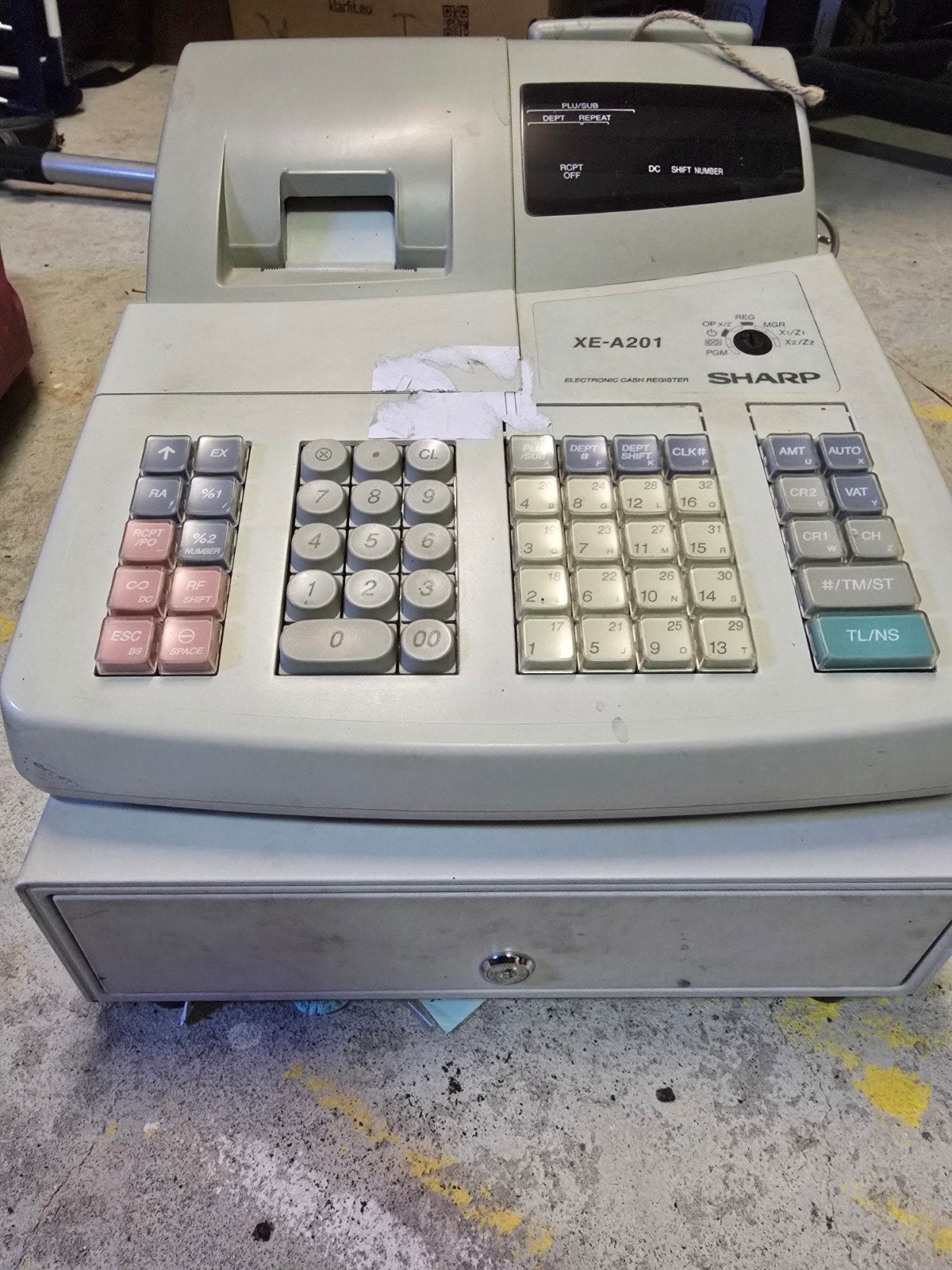 Sharp XE-A201 Elektronische Kassa met Kassalade, Verzamelen, Ophalen of Verzenden