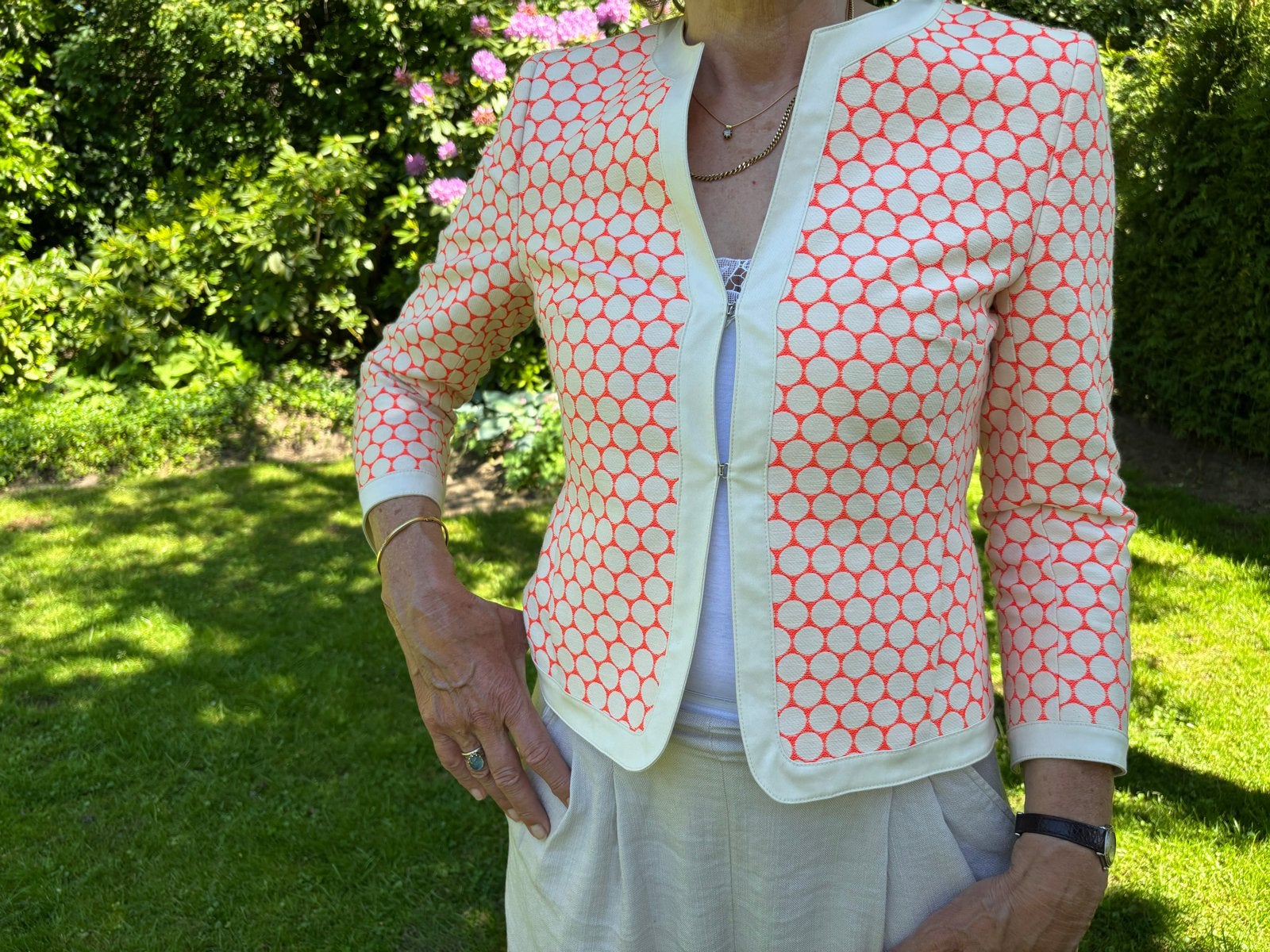 Blazer Akris Punto, Maat 38/40 (M), Oranje, Ophalen of Verzenden, Zo goed als nieuw