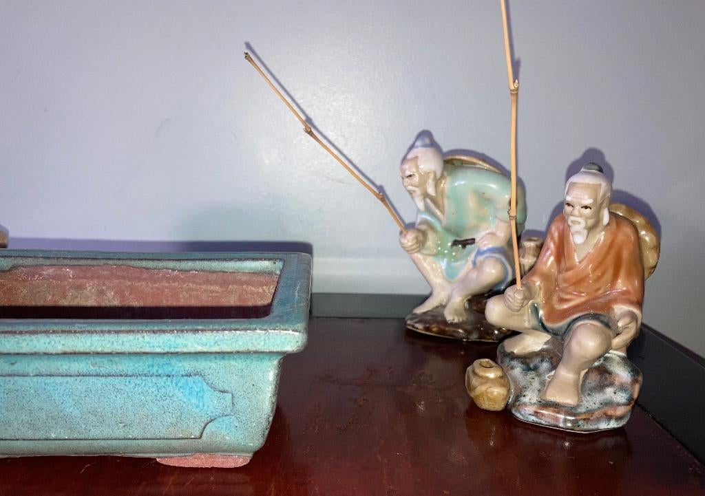 Chinese visser beeldje; mudman figurine China, Ophalen of Verzenden, Mens