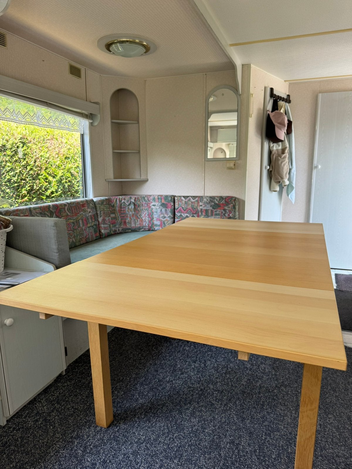 Ikea houten tafel 90x90 uitschuifbaar, Huis en Inrichting, Tafels | Eettafels, Ophalen, Gebruikt, 50 tot 100 cm, 50 tot 100 cm