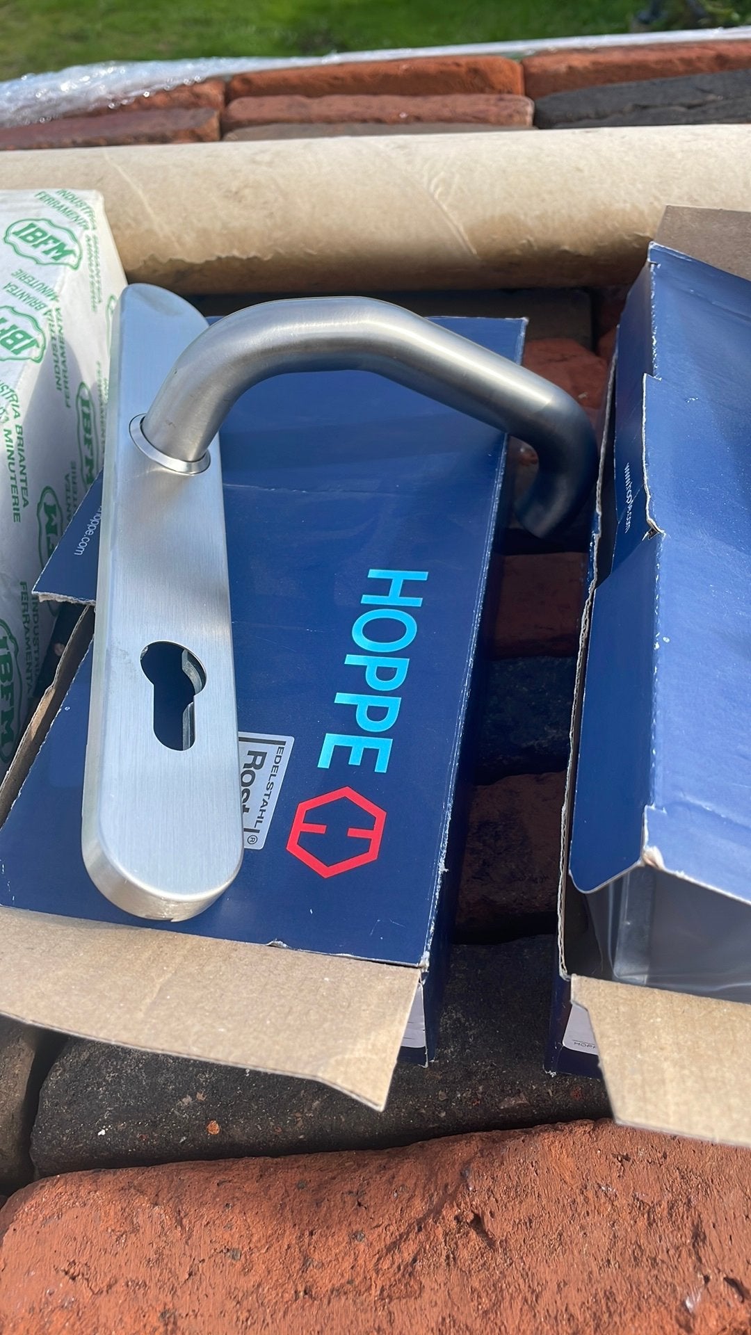 Hoppe rvs deurbeslag 2stuks, Doe-het-zelf en Verbouw, Ophalen of Verzenden, Nieuw, Binnendeur