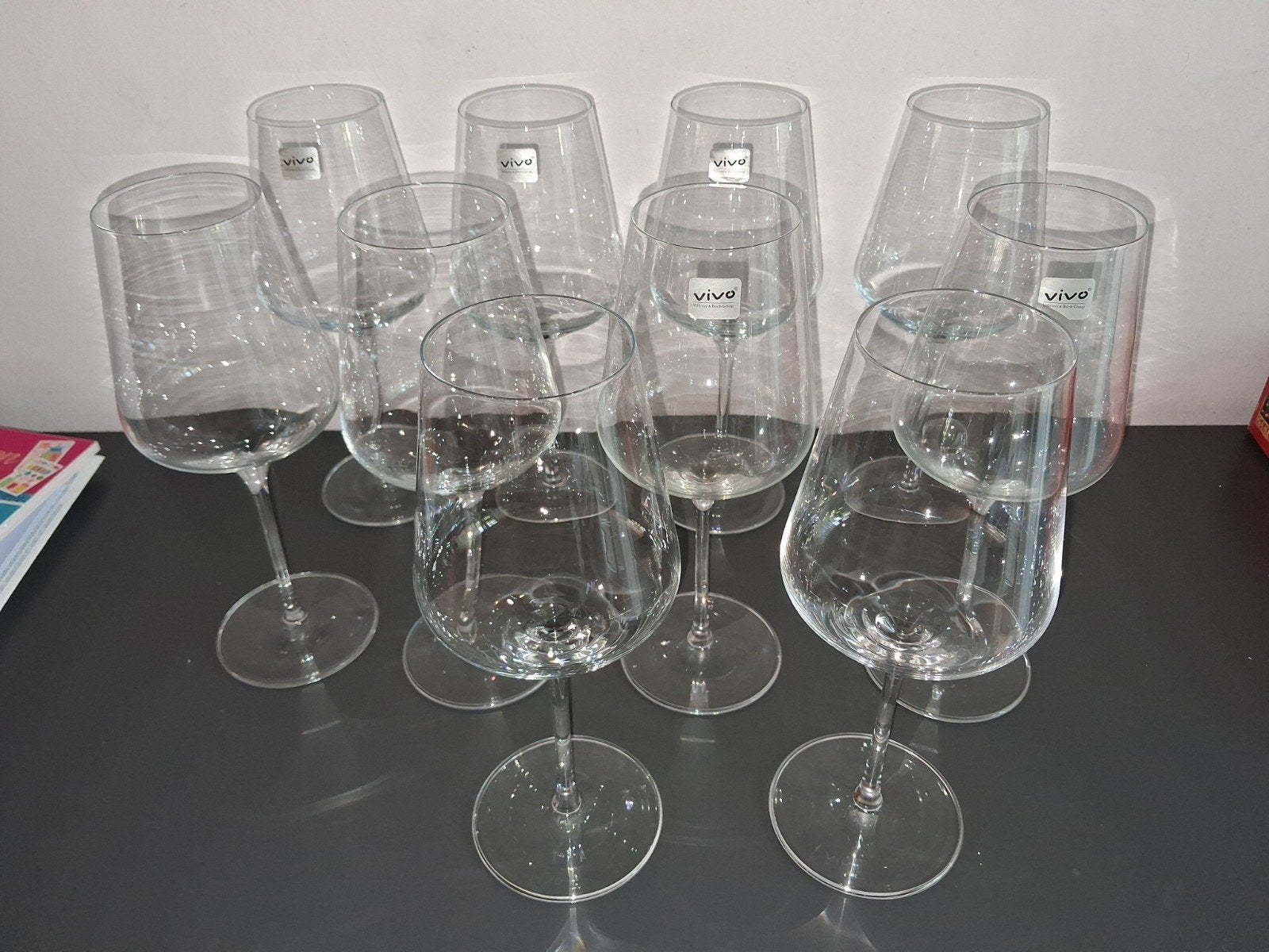 Vivo Villeroy & Boch wijnglazen rood rode 8x, Ophalen of Verzenden
