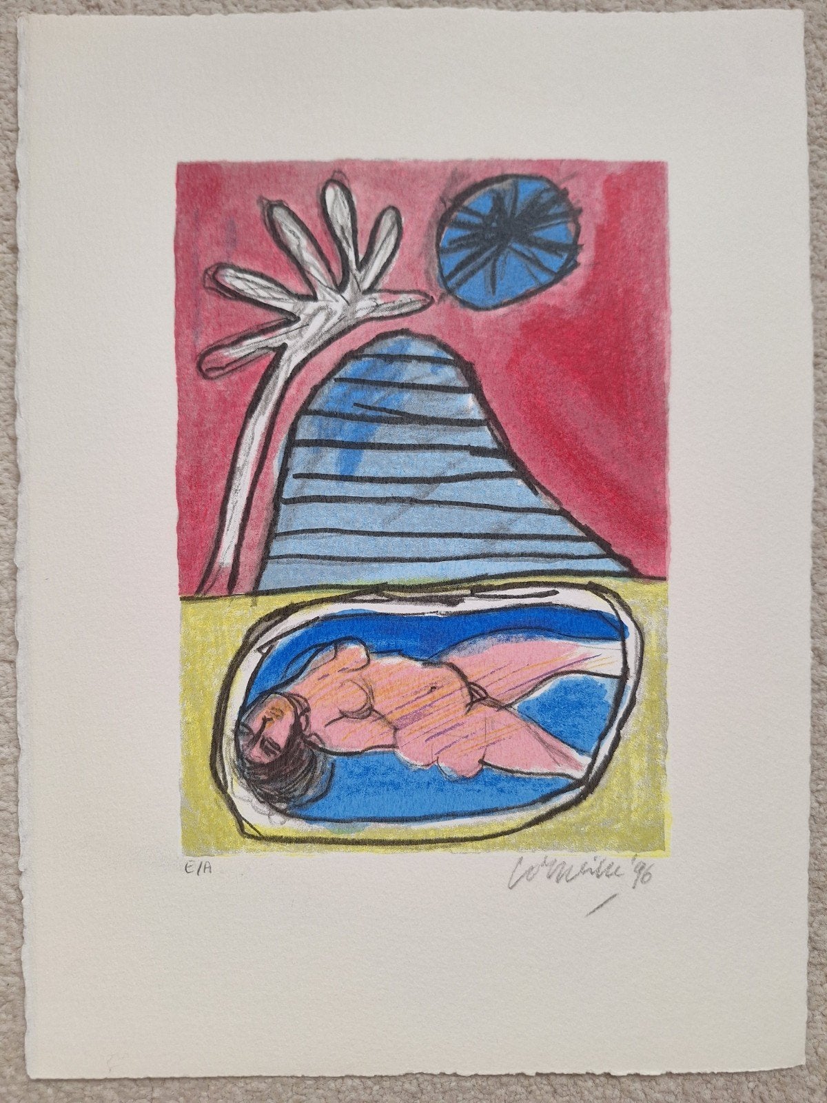 Zeefdruk Corneille - Handgesigneerd Epreuve d'Artiste, Gesigneerd, Ophalen of Verzenden, Zeefdruk