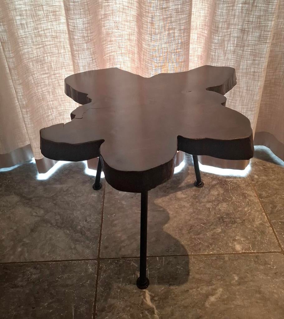 Boomstam bijzettafel donkerbruin, Ophalen, Zo goed als nieuw, Drums of Percussie