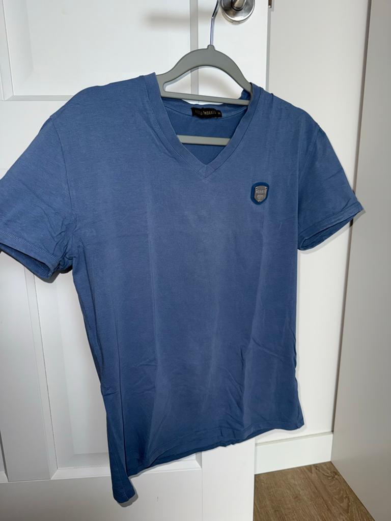 Antony Morato lichtblauw T-shirt – Maat M, Ophalen of Verzenden, Gedragen, Maat 48/50 (M), Blauw
