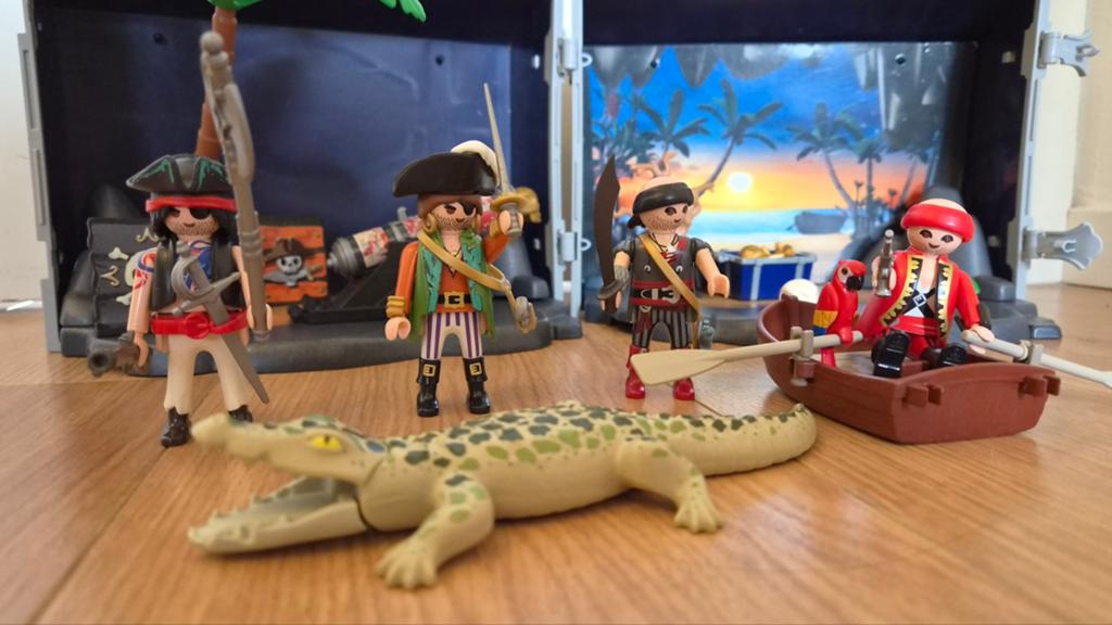 Playmobil Piratenkoffer met Figuren en Krokodil, Ophalen of Verzenden, Gebruikt, Complete set