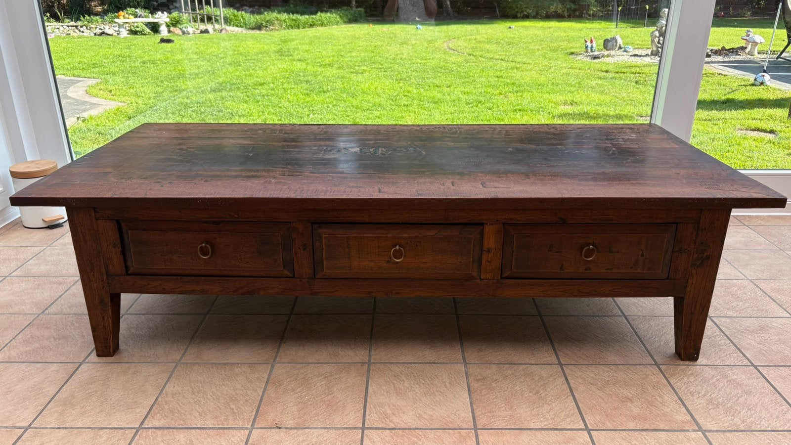 Echte antieke Spaanse salontafel, Huis en Inrichting, Ophalen, Gebruikt, Eikenhout, 50 tot 100 cm