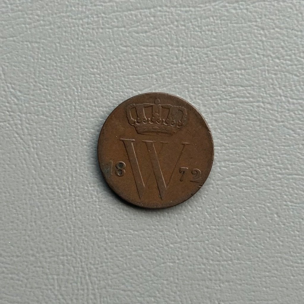 1/2 cent 1872, Postzegels en Munten, Munten | Nederland, Ophalen of Verzenden, Koning Willem III, 1 cent