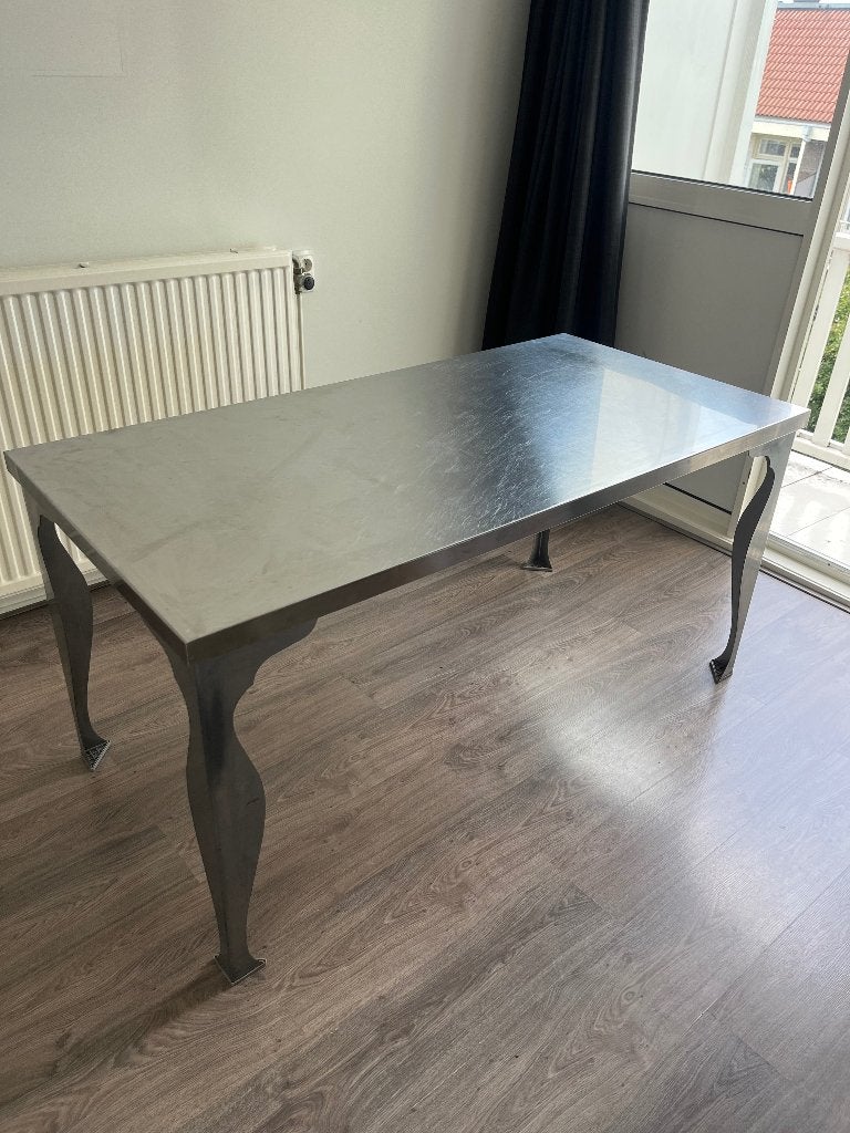 Tafel chroom, Ophalen, Gebruikt, 100 tot 150 cm, 50 tot 100 cm