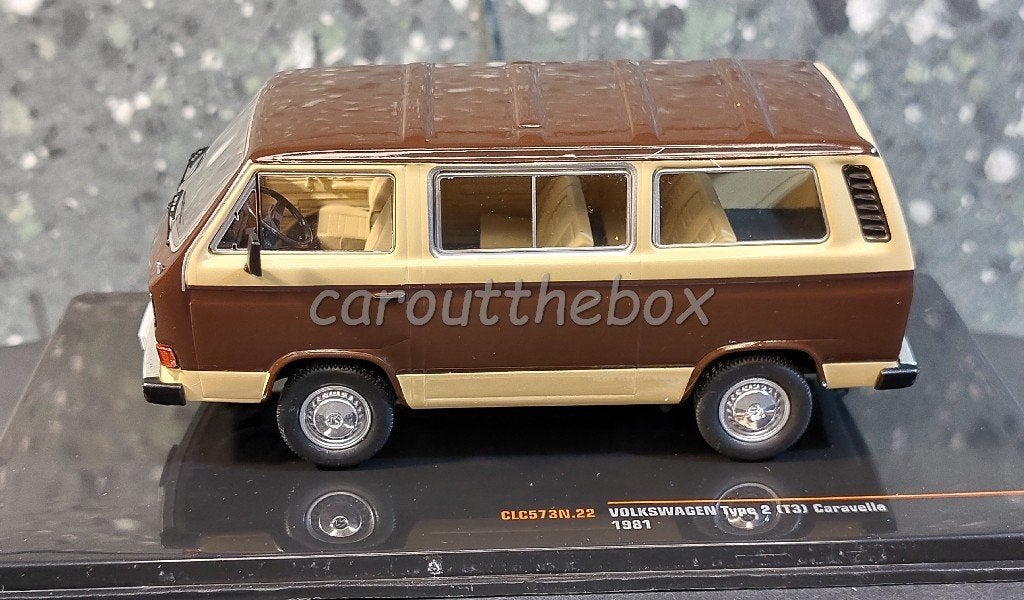 Volkswagen T3 Caravelle 1981 bruin 1:43 Ixo V1105, Hobby en Vrije tijd, Modelauto's | 1:43, Verzenden, Nieuw, Auto, Overige merken