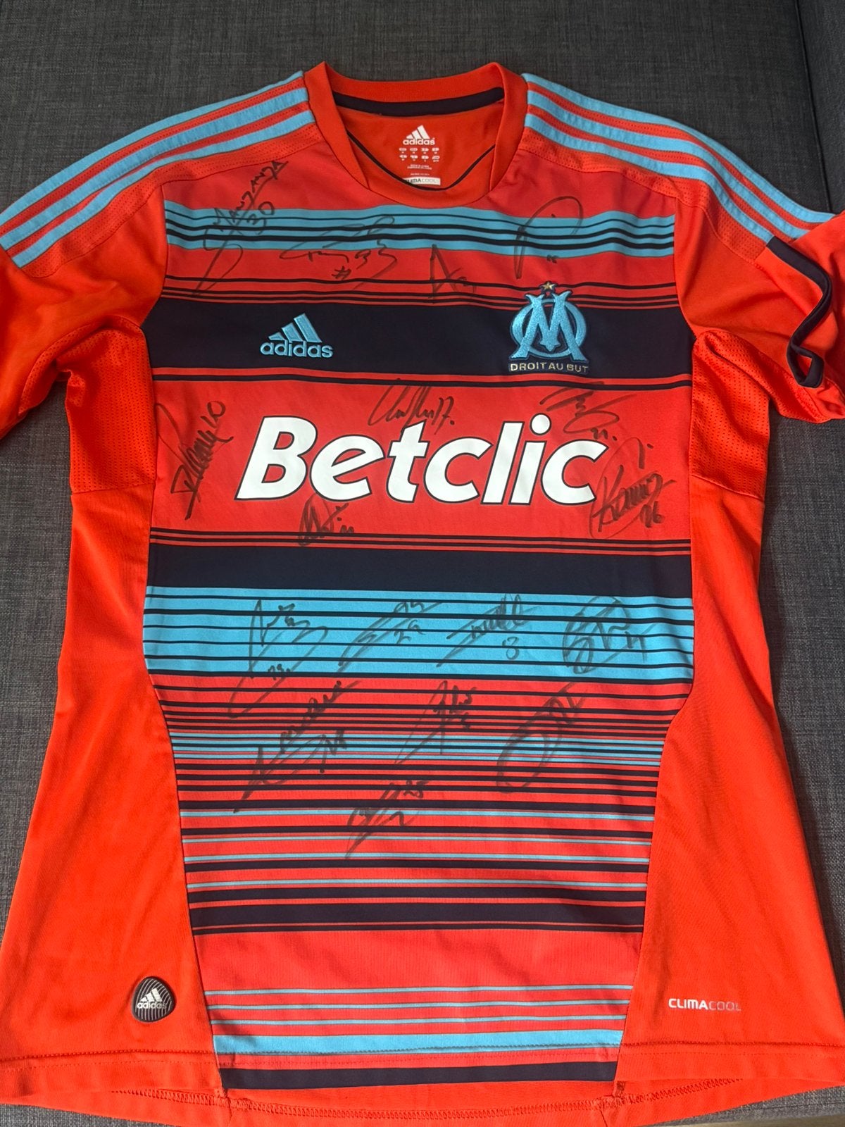 Gesigneerd shirt Olympique Marseille, Ophalen of Verzenden, Zo goed als nieuw, Shirt