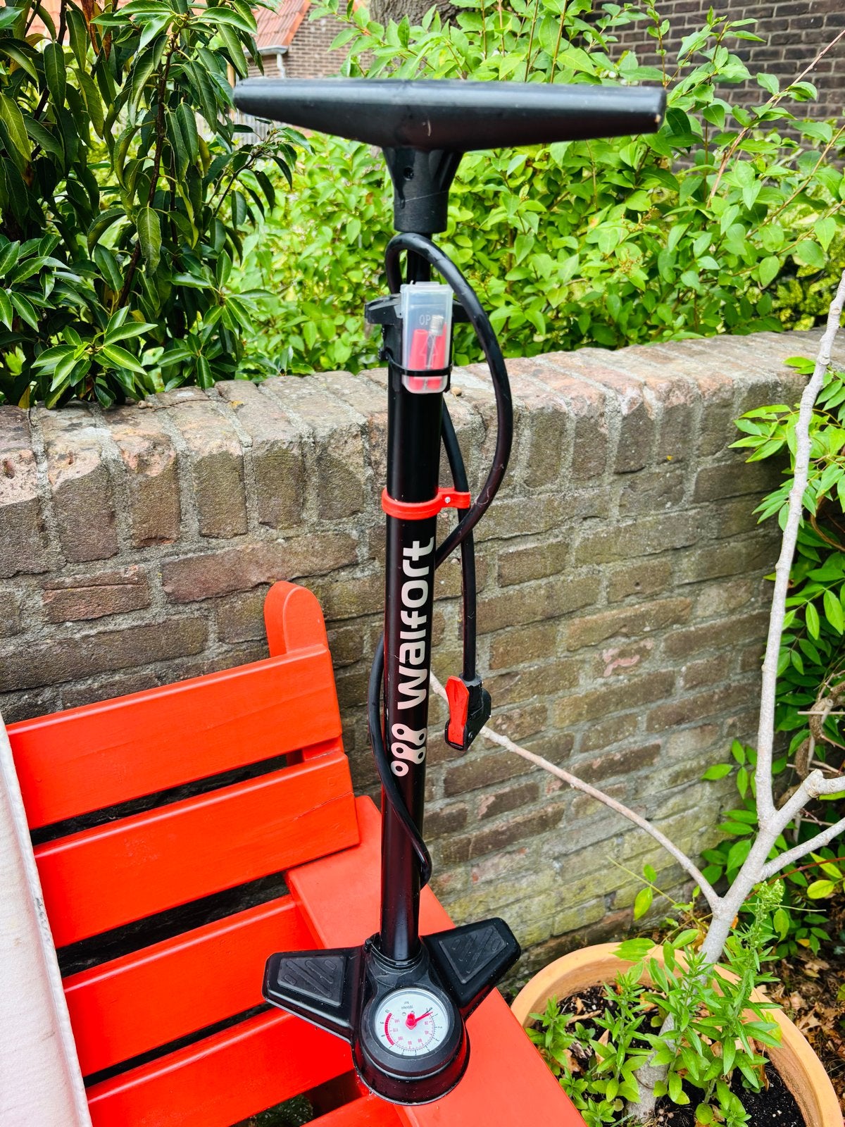 Walfort Fiets Pomp met Drukmeter, Ophalen, Drukmeter, Gebruikt