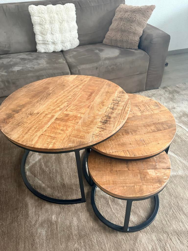 Leuke tafel set - Groot, Middel, Klein, Ophalen, Rond, 50 tot 100 cm, Zo goed als nieuw