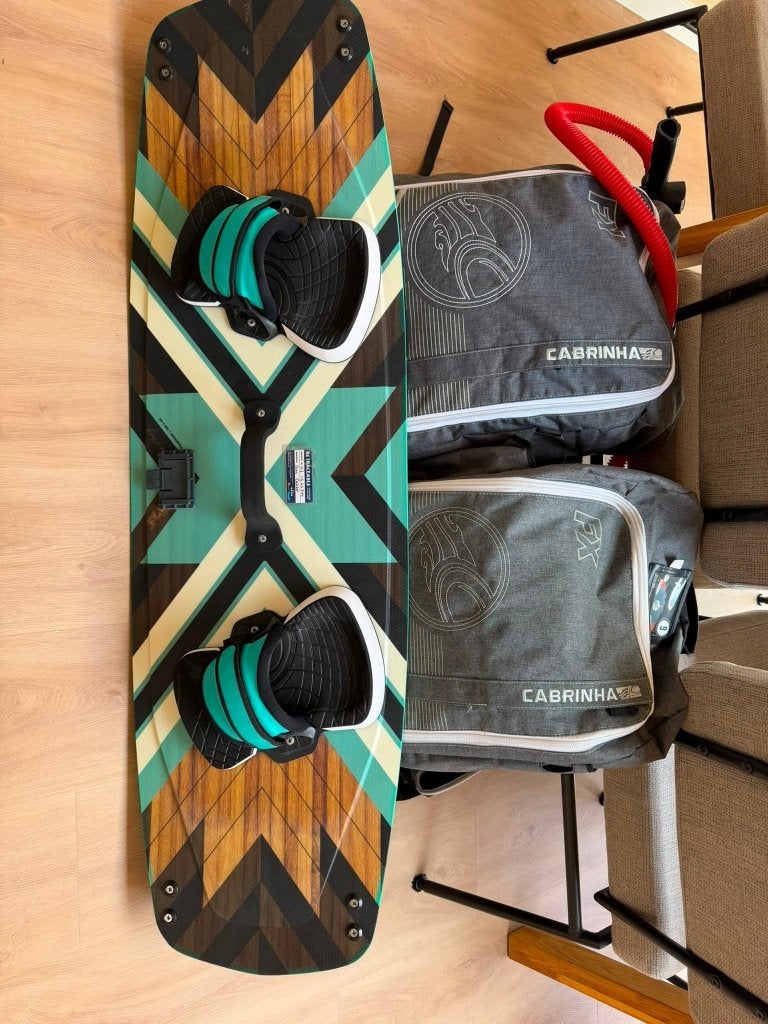 Cabrina FX 2020 12 + 9m + board + harnas, Ophalen, Kitesurf-set, Twintip, 9 m²