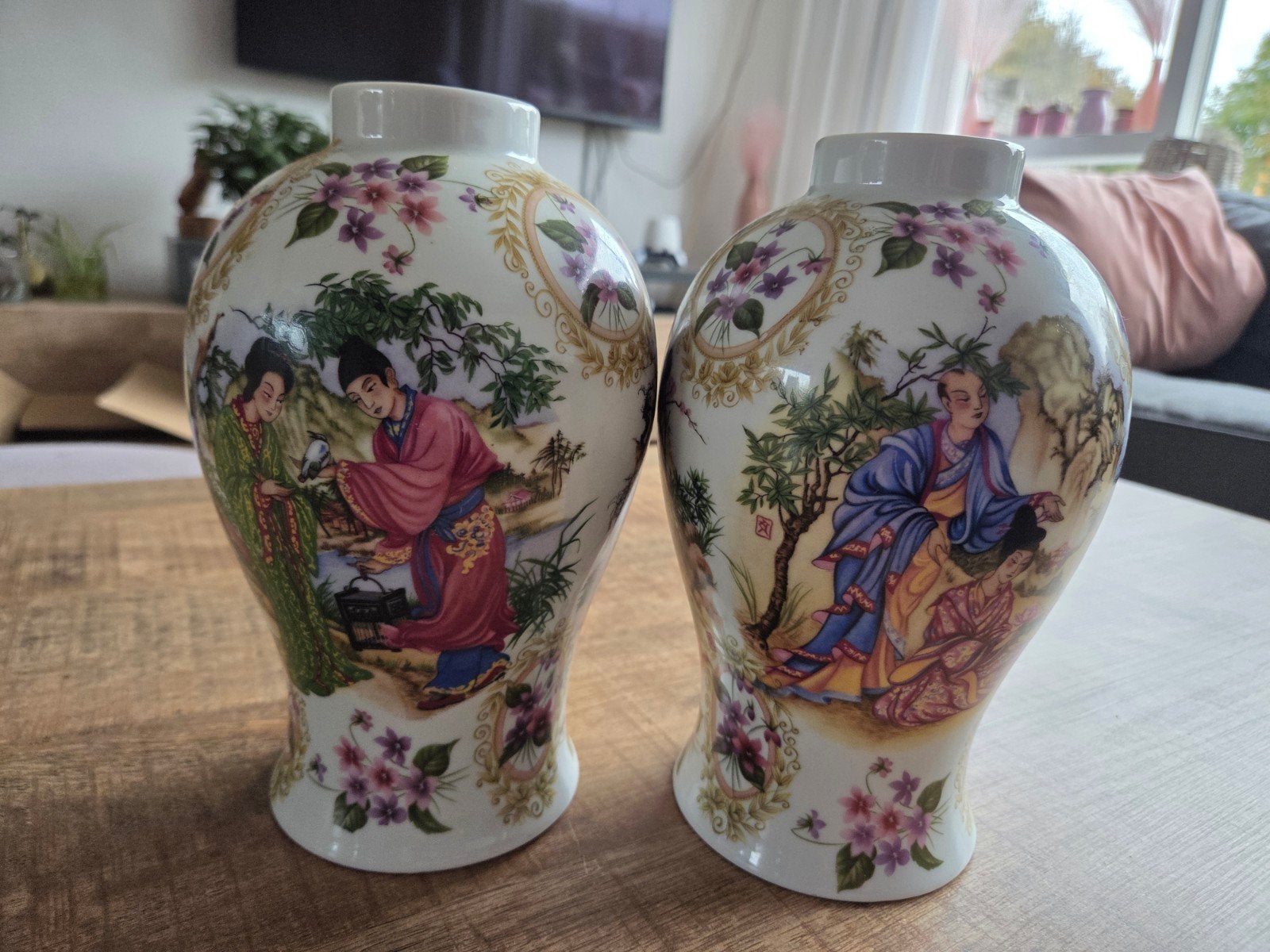 Set van 2 Royal Schwabap vazen met Oosterse decoratie, Ophalen of Verzenden