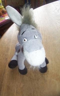 Shrek Donkey / ezel pluche 20cm zittend, Ophalen of Verzenden, Gebruikt, Overige typen