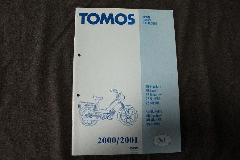 Tomos 25 45 Standard Classic Quardo 2000 / 2001 parts list, Ophalen of Verzenden, Nieuw