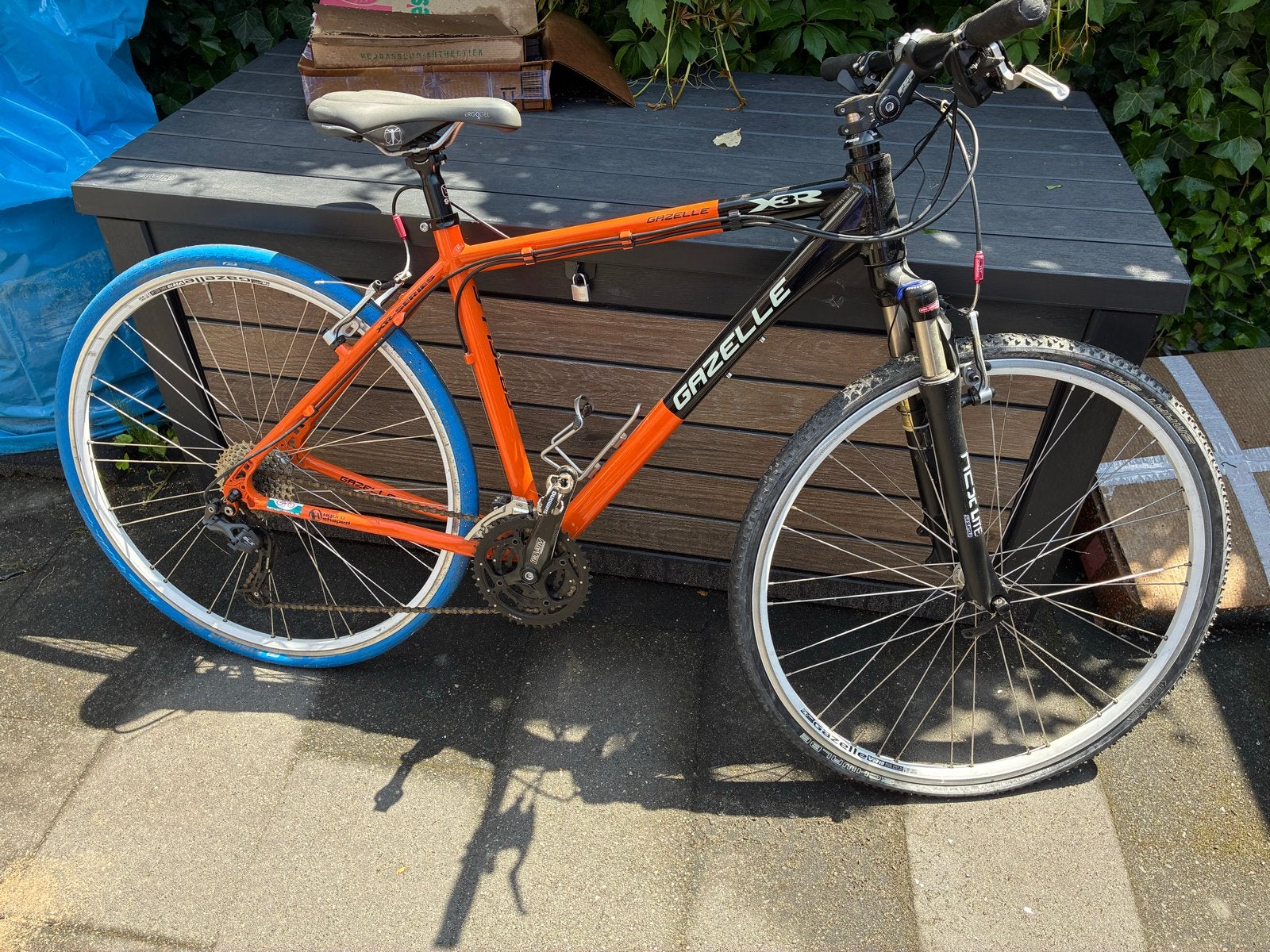 Gazelle XR Mountainbike - Oranje/Zwart, Goede Staat, Ophalen, 28 inch, Gebruikt, Vering