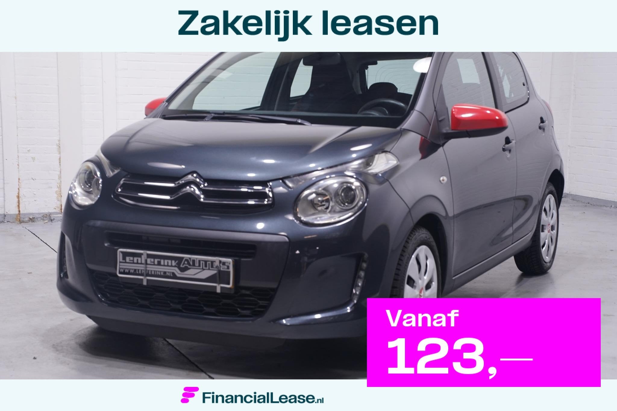 Citroen C1 1.2 PureTech Shine airco bleutooth stuurbediening, Voorwielaandrijving, Stof, Gebruikt, Euro 6