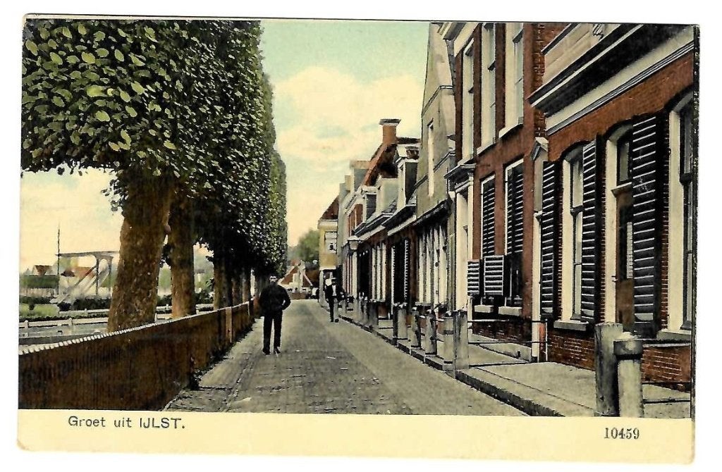 Ijlst - Dorpsgezicht met man, Verzenden, Voor 1920, Ongelopen, Friesland